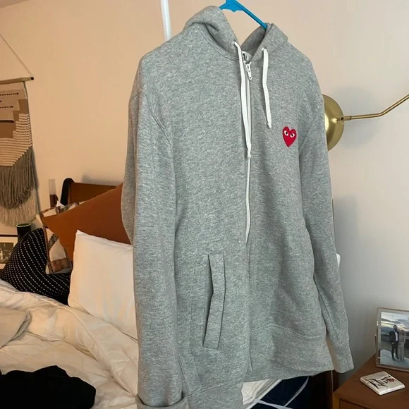 Zip Up Comme Des Garcons Grey Sweater Comme Des Garçons Zip Up